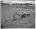 Digging footings for Parker Stadium, June 1953