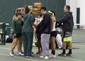 Tennis pre-match huddle, 2015