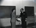 Ralph W. Spitzer receiving award from U.S. Navy, September 1948