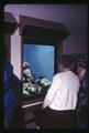 Visitors at Marine Science Laboratory aquarium exhibit, Newport, Oregon, circa 1965