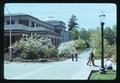 Flowering trees on northeast corner of Memorial Union, Oregon State University, Corvallis, Oregon, 1975