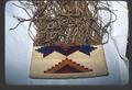 Corn husk bag, side 1, unfinished, artist Annette Burke (Nez Perce)