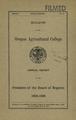 Bulletin of the Oregon Agricultural College, Annual Report of the President of the Board of Regents, 1908-1909