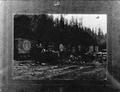 Early picture of men working near Railroad