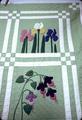 Quilt, Flower design, by Nina Miller Weinhard, detail of two squares