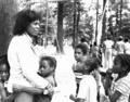 Judy Madden Bryant with children at Peninsula Park
