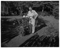 OSC Bookstore manager Paul Irvine at home, July 9, 1959