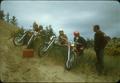 Ranger Marlegan (Area Ranger)  with four motorcyclists on the dunes