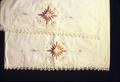 Herringbone stitch pillow cases, Mary Koehler, about 1952, as above.