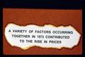 Variety of Factors Contributed to Rise in Prices presentation slide, 1974