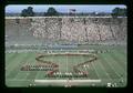 Stanford Marching Band in axe formation, Stanford University, Stanford, California, October 28, 1972