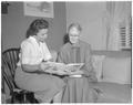 Ruth Carter, (right) English Department writer of verse and children's books, October 1960