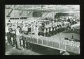 Interior of orange packing house, California