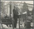 William Jasper Kerr delivering a speech commemorating the completion of the campus gates