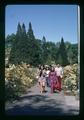 Students in dress and pant suit, Oregon State University, Corvallis, Oregon, 1974