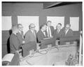 Vernon Cheldelin, O. J. Britton, and colleagues in seismic vault, 1962