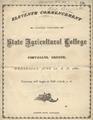 Commencement Program, 1881