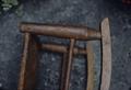 Small rocker made 1931. Hulda put in the rawhide seat that had been cured by her father