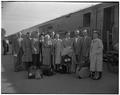 German teachers arriving in Albany, October 1952