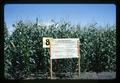 Evaluation of soil management practices sign, Jackson Farm, Corvallis, Oregon, 1966