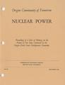 Oregon Community of Tomorrow: Nuclear Power, December 1971