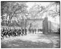 Army Day parade through gates on lower campus, May 1951