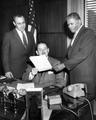 Governor Robert D. Holmes issues the 1958 Urban League Week proclamation