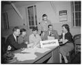 State high school principals and representatives interview graduates of their schools, February 1954