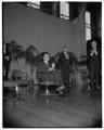 Vice-President Richard Nixon seated on stage in the OSC Coliseum, October 26, 1954