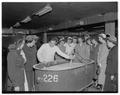 Home Economics visiting an industrial site on a field trip, April 1952