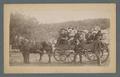 OAC students assembled in a horse-drawn wagon for a picnic party at Oak Creek, 1892