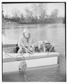 Dr. Wayne Burt studying Willamette River, 1956