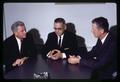 Don Johnson, President of the OSU Alumni Association, with Wilbur Cooney and Jim Oldfield, Oregon State University, Corvallis, Oregon, circa 1969