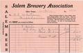 Salem Brewery Association invoice to O. C. Whitney