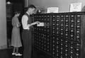 Union author card catalog in the library