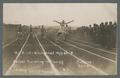 Nelson finishing 100 yard dash, equaling world record, WSC vs. Whitman track meet, May 20, 1910