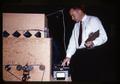 Professor Dale Kirk measuring moisture in corn, 1962