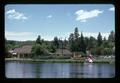 Sailboat on lake in Bend City Park, Bend, Oregon, June 1974