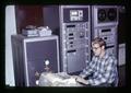 Gary Jarman with soil physics equipment, Oregon State University, Corvallis, Oregon, 1974