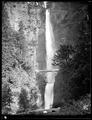 Multnomah Falls. [Pristine view of falls and observation bridge.]