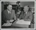 F. Earl Price, Assistant Dean of Agriculture, with William A. Schoenfeld, Dean of Agriculture
