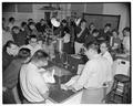Pharmacy students in the laboratory, January 1960