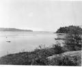 Bay with bridge in distance