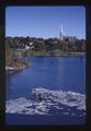 River and church, Arnprior, Ontario, Canada, 1989