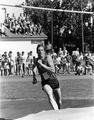 Dick Fosbury getting ready to high jump