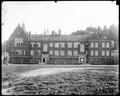 Front view, Portland Academy, with school yard in foreground.