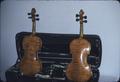 Matched set of violins, front view