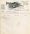 Pittsburgh Brewing Co. invoice to Eberhardt & Ober Brewery