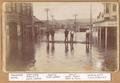 1894 Flood - Downtown The Dalles - Skibbee Hotel, East End Baker & Lunch Counter, Purity Soda Works, Wolf Wool, Hides, Pelts & Furs, Worsley's Cash Grocery