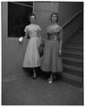 Students participating in a Home Economics fashion show during Mothers Weekend, May 10, 1957
